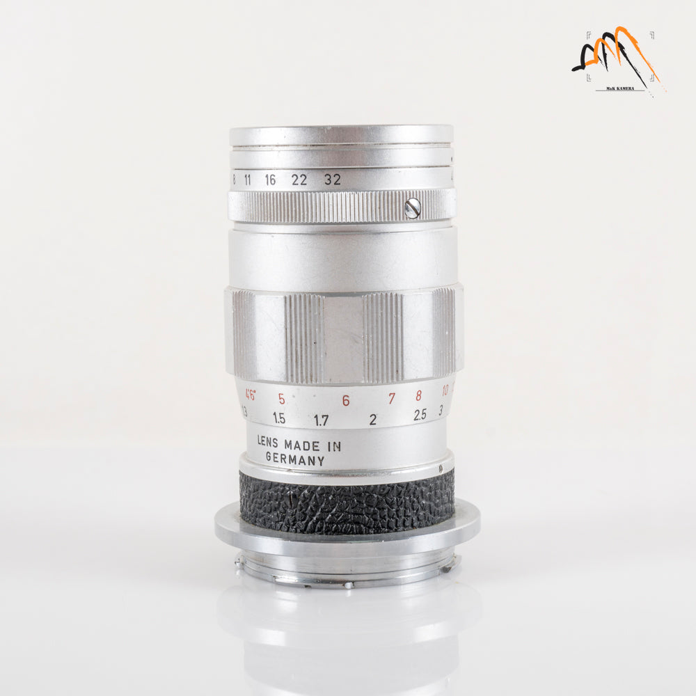 LEITZ Leica Elmar M 90mm/F4.0 E39 Ver.II V2/ 3 Elements Silver Lens Yr.1965 Germany 11830 #11546