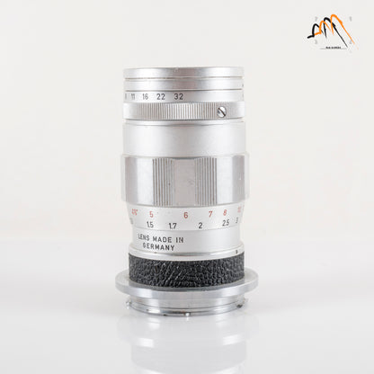 LEITZ Leica Elmar M 90mm/F4.0 E39 Ver.II V2/ 3 Elements Silver Lens Yr.1965 Germany 11830 #11546