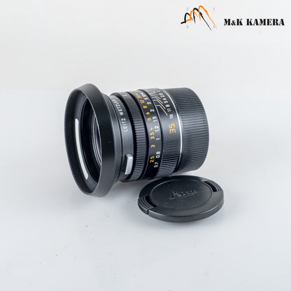 Leica Summicron-M 35mm/F2.0 ASPH/ 11879 Black + hood 12504 11879 #88924