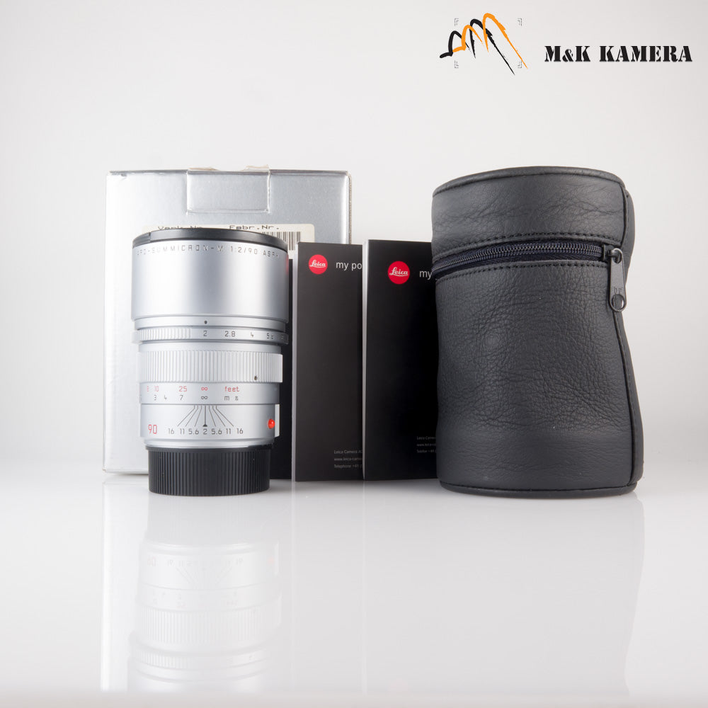 Leica APO-Summicron-M 90mm/F2.0 ASPH Silver Lens Yr.2002 Germany 11885 #64335