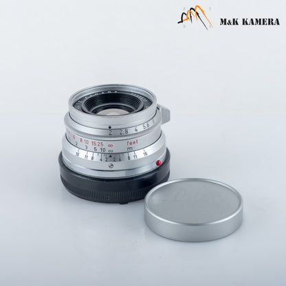 LEITZ Leica Summicron-M 35mm/F2.0 Ver.I 8 Elements Lens Yr.1963 Canada #11762