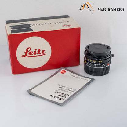 Leica Summicron-M 35mm/F2.0 Ver.4 7 Elements Black Lens Yr.1986 Canada 11310 #88932