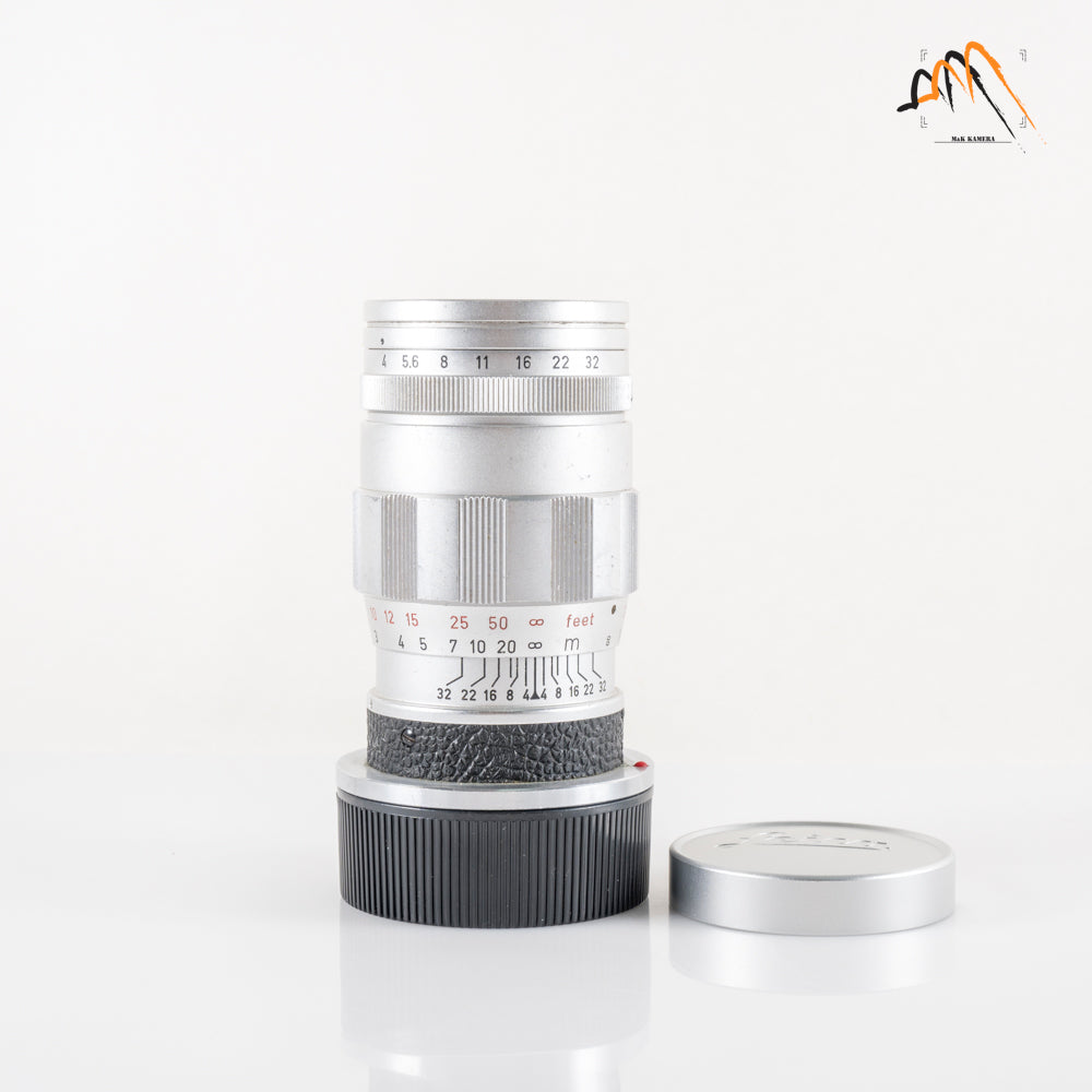 LEITZ Leica Elmar M 90mm/F4.0 E39 Ver.II V2/ 3 Elements Silver Lens Yr.1965 Germany 11830 #11546