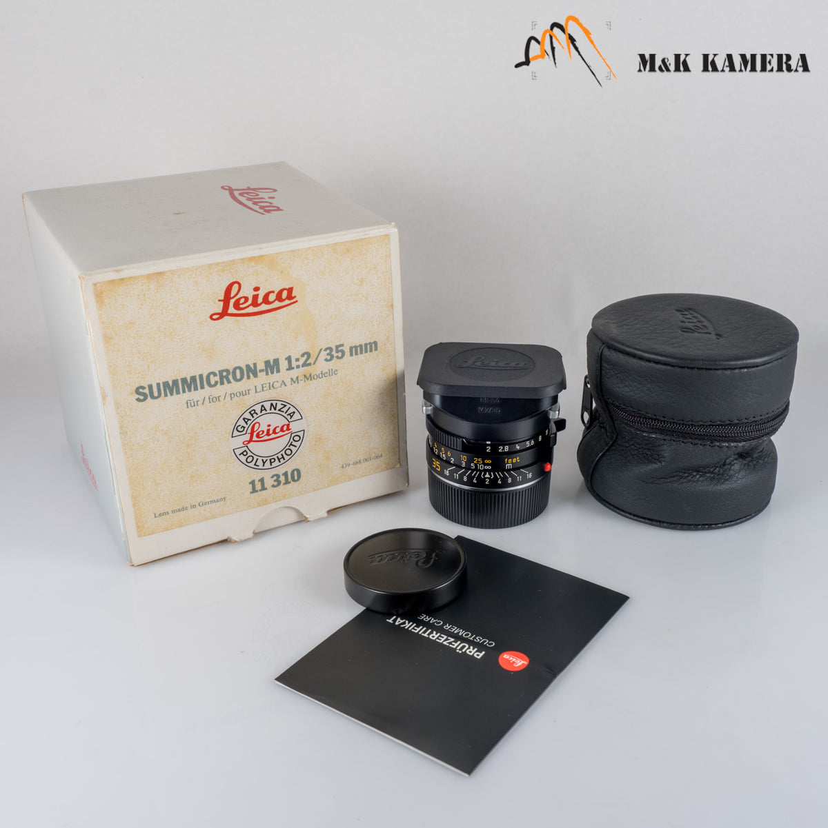 Leica Summicron-M 35mm/F2.0 Ver.4 7 Elements Black Lens Yr.1991 Germany 11310 #12163