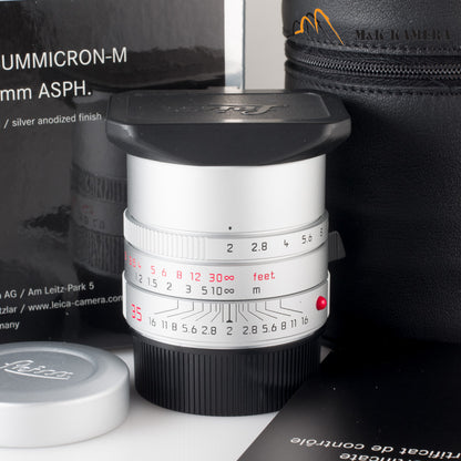 Brand New Leica Summicron-M 35mm/F2.0 ASPH V2 Silver Lens Germany 11674 #11674