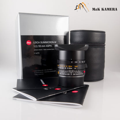 Brand New Leica Summicron-M 35mm/F2.0 E39 ASPH Ver.II 11673 Black Lens Germany 11673 #11673