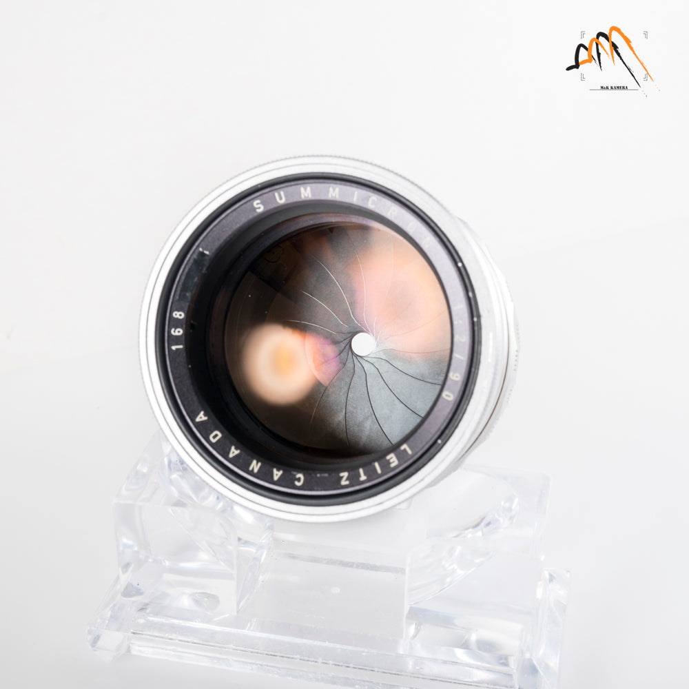 LEITZ Leica Summicron M 90mm/F2.0 Ver.I V.1 Silver Lens Yr.1959 Canada #23496