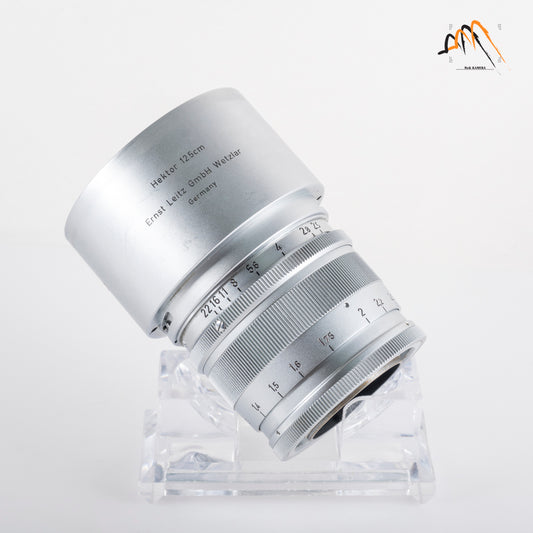 LEITZ Leica Hektor L39 125mm/F2.5 Visoflex lens Silver Lens Yr.1953 LTM Canada #11627