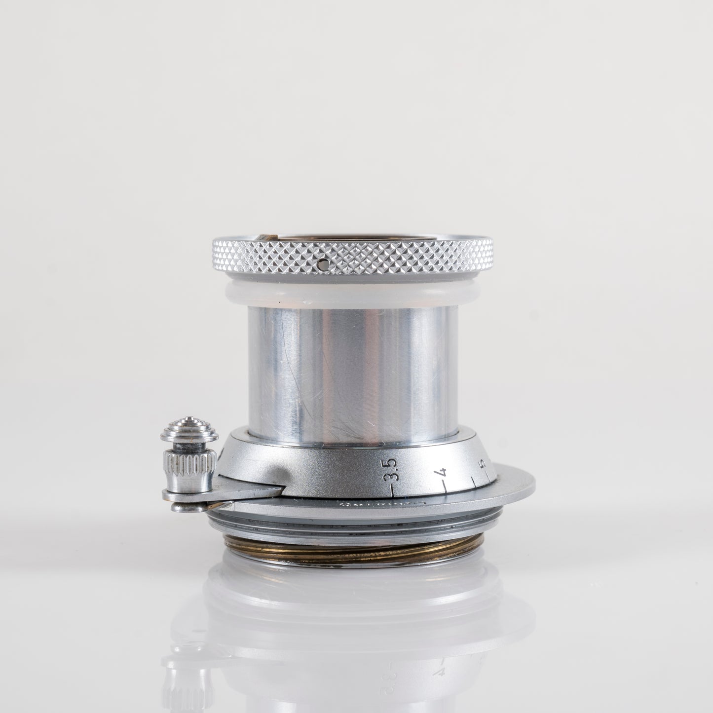 LEITZ Leica Elmar L39 50mm/F3.5 Red Scale Lens Yr.1956 LTM Germany #23834