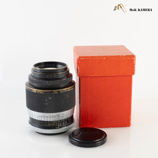 LEITZ Leica Hektor L39 135mm/F4.5 A36 short focusing Black Paint Lens Yr.1949 LTM Germany #87787