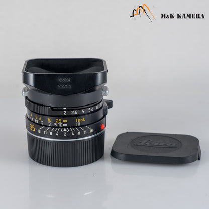 Leica Summicron-M 35mm/F2.0 Ver.4 7 Elements Black Lens Yr.1991 Germany 11310 #12163