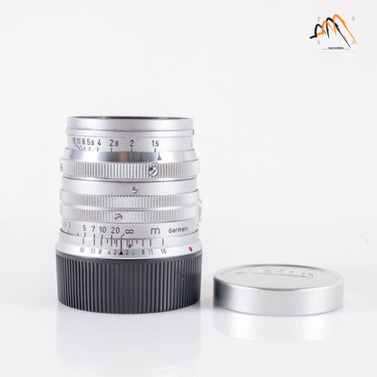 LEITZ Leica Summarit M 50mm/F1.5 Silver Lens Yr.1955 Germany #11297