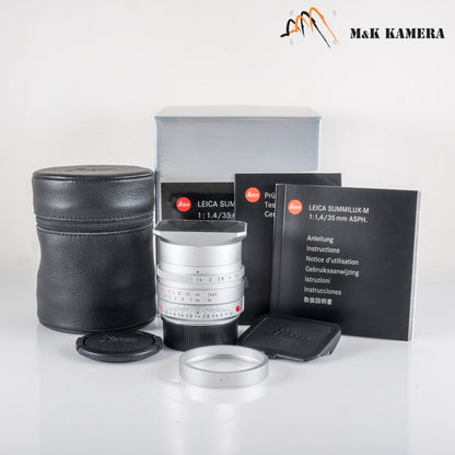 Leica Summilux-M 35mm/F1.4 ASPH/ FLE Silver Lens Germany 11675 #12015