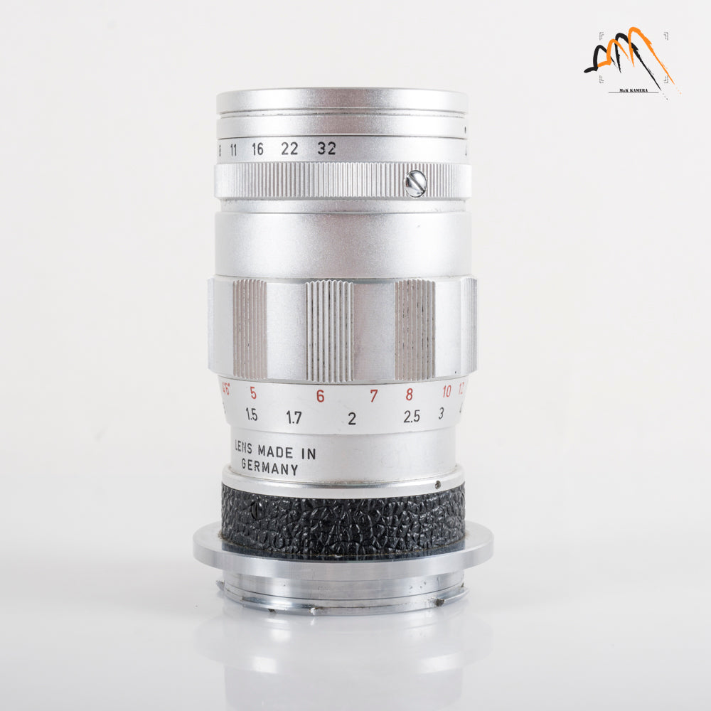 LEITZ Leica Elmar M 90mm/F4.0 E39 Ver.II V2/ 3 Elements Silver Lens Yr.1965 Germany 11830 #23668