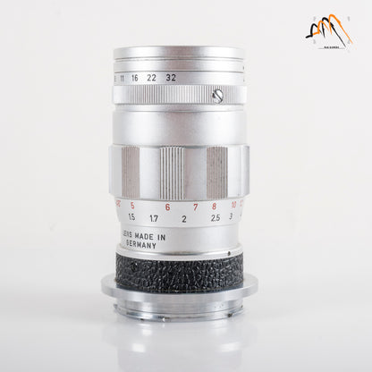 LEITZ Leica Elmar M 90mm/F4.0 E39 Ver.II V2/ 3 Elements Silver Lens Yr.1965 Germany 11830 #23668