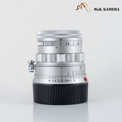 LEITZ Leica Summicron M 50mm/F2.0 Rigid V2 Ver.II Lens Yr.1957 Germany #23254