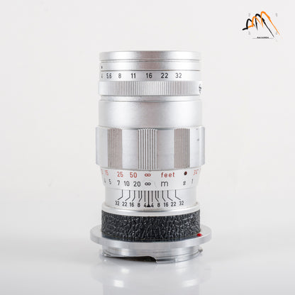 LEITZ Leica Elmar M 90mm/F4.0 E39 Ver.II V2/ 3 Elements Silver Lens Yr.1965 Germany 11830 #23668