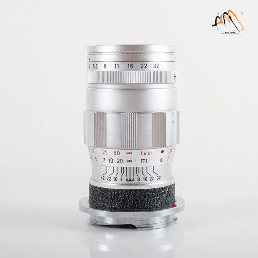 LEITZ Leica Elmar M 90mm/F4.0 E39 Ver.II V2/ 3 Elements Silver Lens Yr.1965 Germany 11830 #23668