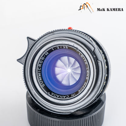 LEITZ Leica Summicron-M 35mm/F2.0 Ver.4 7 Elements Black Lens Yr.1984 Canada 11310 #88773