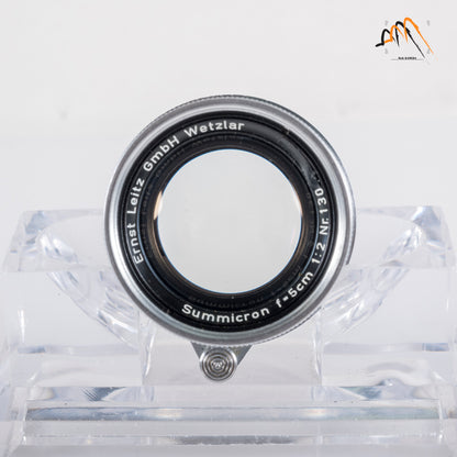 LEITZ Leica Summicron L39 50mm/F2.0 Silver Lens Yr.1955 LTM Germany #23712
