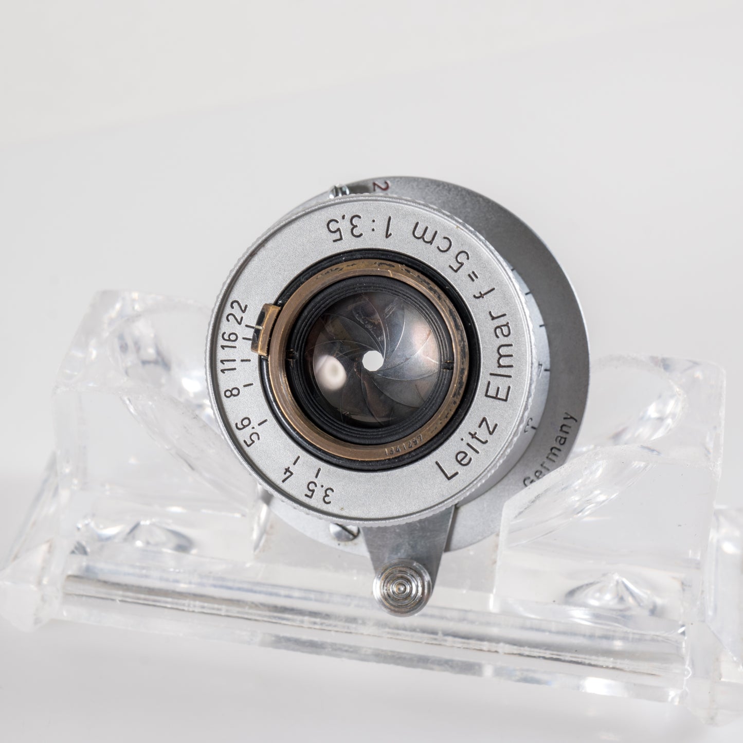 LEITZ Leica Elmar L39 50mm/F3.5 Red Scale Lens Yr.1956 LTM Germany #23834