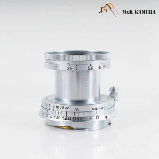 LEITZ Leica Elmar M 50mm/F3.5 E39 Silver Lens Yr.1956 Germany #23117