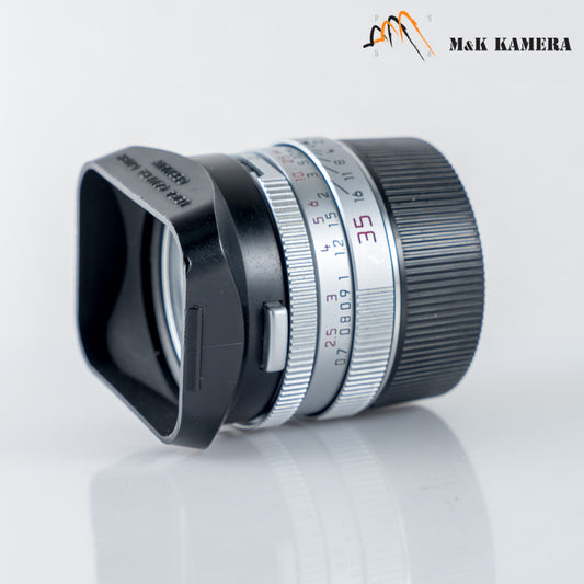 Leica Summicron-M 35mm/F2.0 Ver.4 7 Elements Rare Silver Lens Yr.1993 11311 #23908