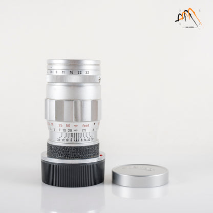 LEITZ Leica Elmar M 90mm/F4.0 E39 Ver.II V2/ 3 Elements Silver Lens Yr.1965 Germany 11830 #11567