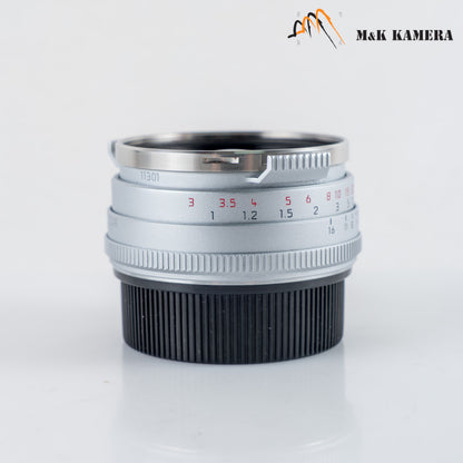 Leica Summilux-M 35mm/F1.4 E46 Steel Rim 2022 Silver Lens Germany 11301 #23977