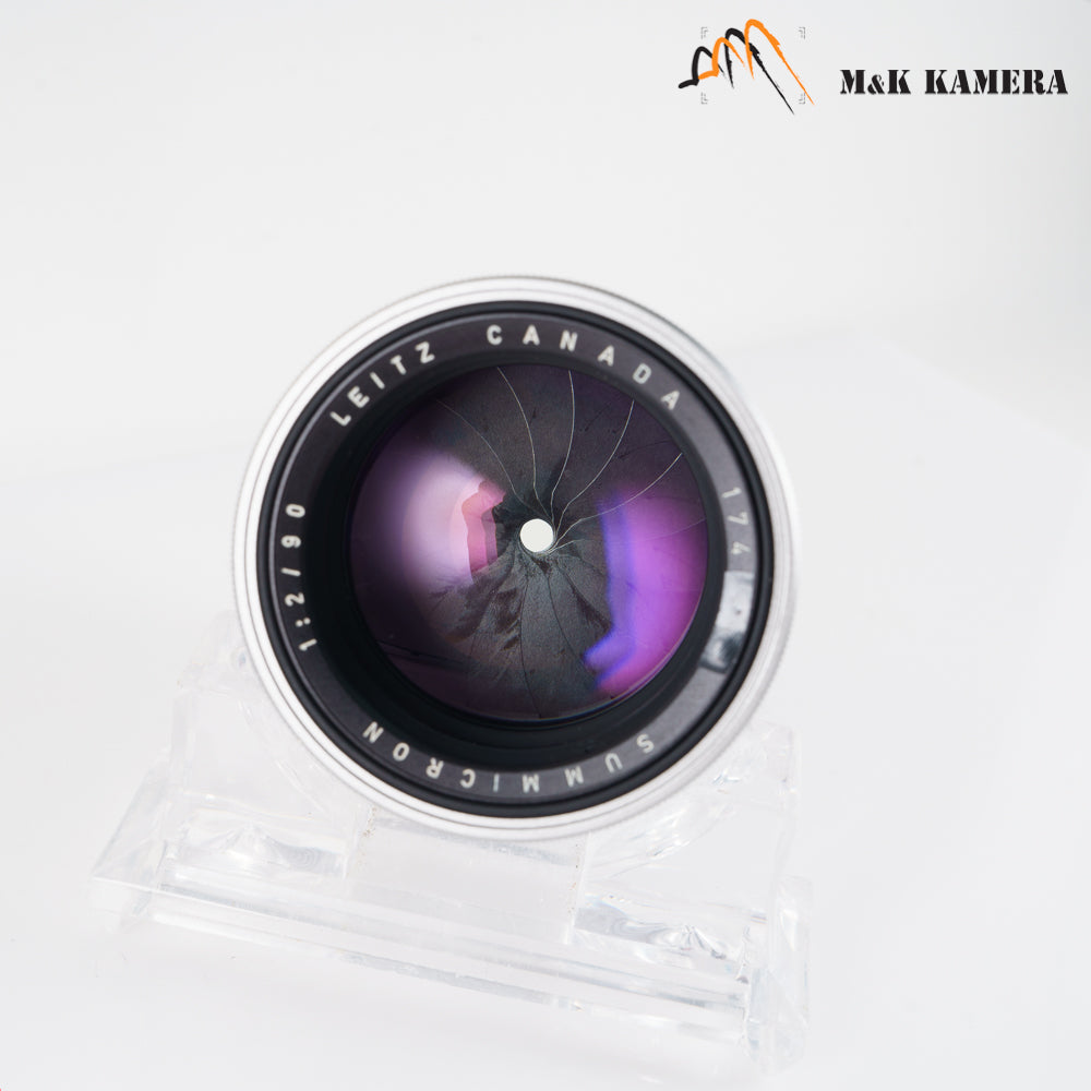 LEITZ Leica Summicron M 90mm/F2.0 Ver.I V.1 Silver Lens Yr.1960 Canada #10411