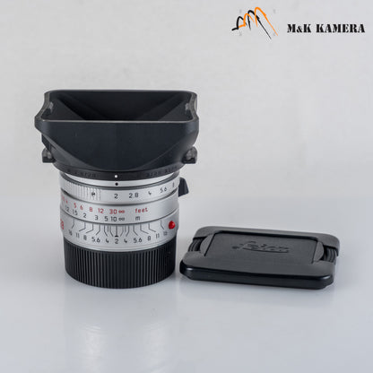 Leica Summicron-M 28mm/F2.0 ASPH/ Rare Silver Lens Yr.2008 Germany 11661 #88929
