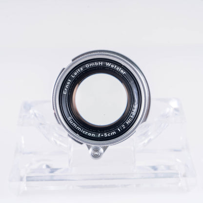 LEITZ Leica Summicron L39 50mm/F2.0 Silver Lens Yr.1955 LTM Germany #10954