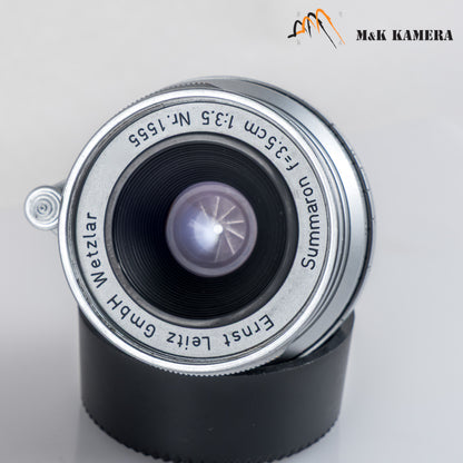 LEITZ Leica Summaron L39 35mm/F3.5 E39 Silver Lens Yr.1958 LTM Germany #24043
