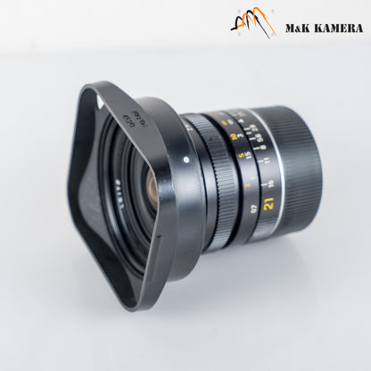 LEITZ Leica Elmarit M 21mm/F2.8 E60 Pre-A Black Lens Yr.1983 Canada #23943