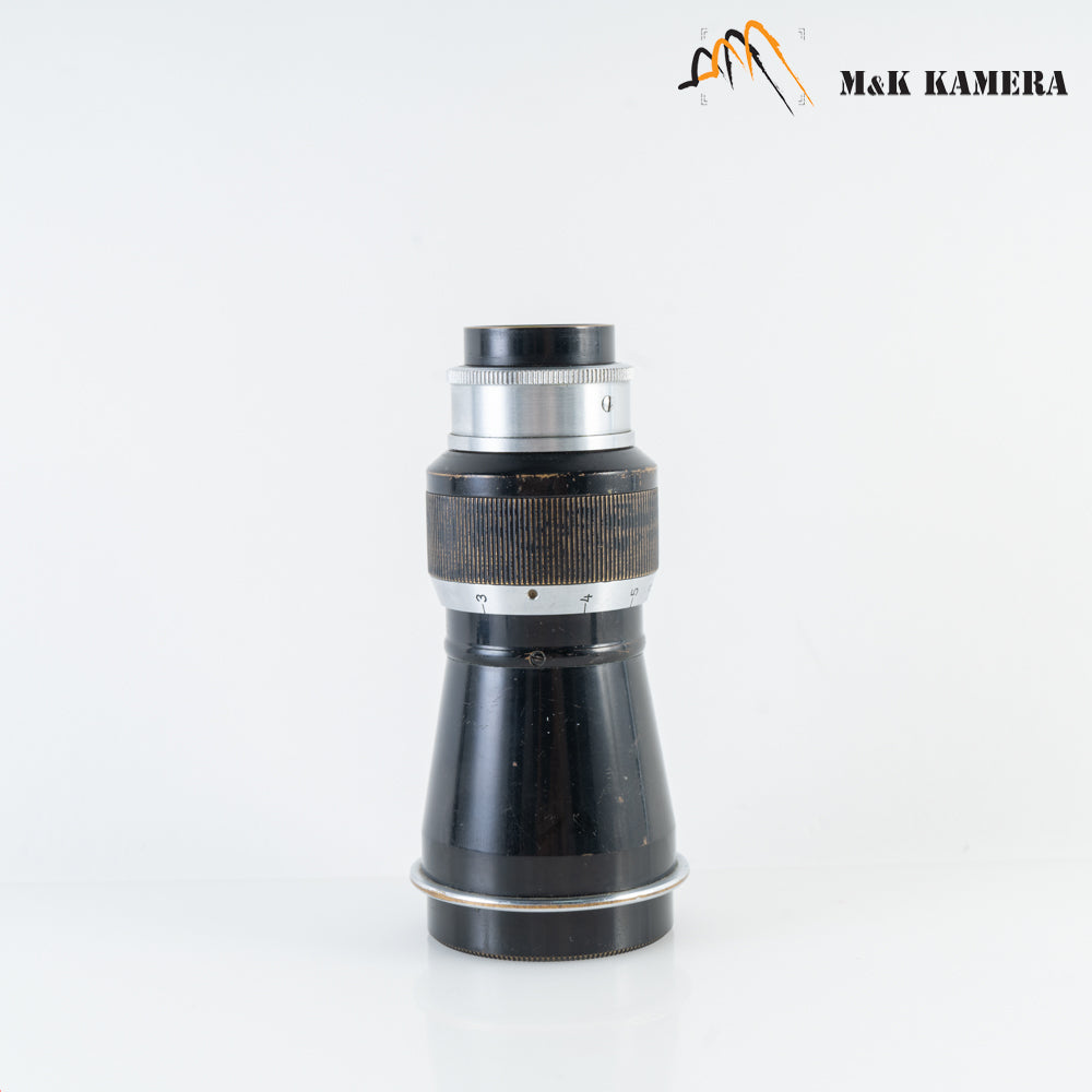 LEITZ Leica Elmar L39 105mm/F6.3 Mountain Elmar Black Paint Lens Yr.1933 LTM Germany #87784