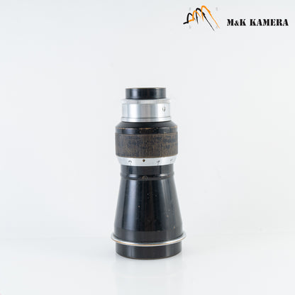 LEITZ Leica Elmar L39 105mm/F6.3 Mountain Elmar Black Paint Lens Yr.1933 LTM Germany #87784