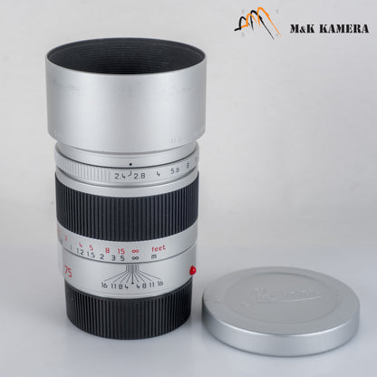 Leica Summarit-M 75mm/F2.4 Silver Lens Germany 11683 #12160