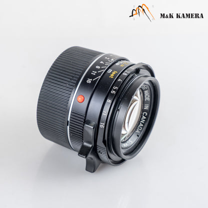 LEITZ Leica Summicron-M 35mm/F2.0 Ver.4 7 Elements Black Lens Yr.1984 Canada 11310 #88773
