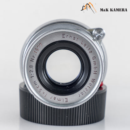 LEITZ Leica Elmar M 50mm/F2.8 Ver.I Silver Lens Yr.1958 Germany #11474