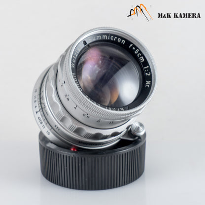 LEITZ Leica Summicron M 50mm/F2.0 Rigid V2 Ver.II Lens Yr.1957 Germany #23254