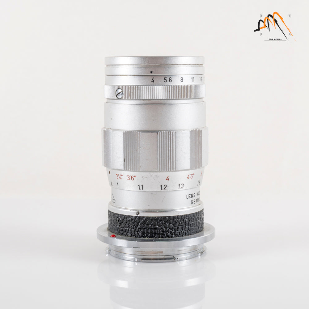 LEITZ Leica Elmar M 90mm/F4.0 E39 Ver.II V2/ 3 Elements Silver Lens Yr.1965 Germany 11830 #11546