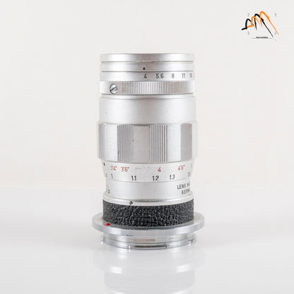 LEITZ Leica Elmar M 90mm/F4.0 E39 Ver.II V2/ 3 Elements Silver Lens Yr.1965 Germany 11830 #11546