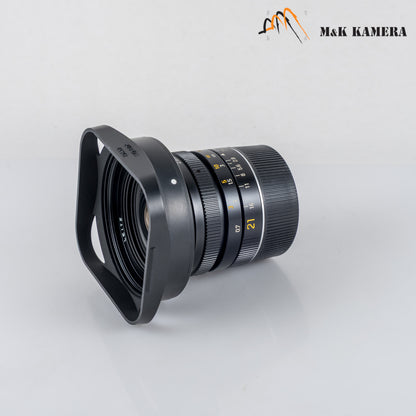 LEITZ Leica Elmarit M 21mm/F2.8 E60 Pre-A Black Lens Yr.1982 Canada #23989