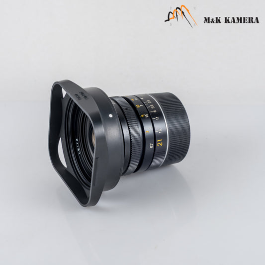 LEITZ Leica Elmarit M 21mm/F2.8 E60 Pre-A Black Lens Yr.1982 Canada #23989