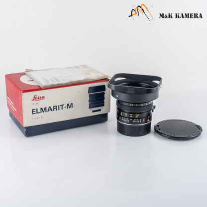 LEITZ Leica Elmarit M 21mm/F2.8 E60 Pre-A Black Lens Yr.1982 Canada #23989