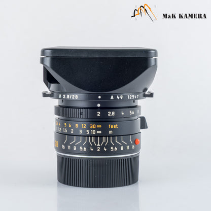 Leica Summicron-M 28mm/F2.0 ASPH Black Lens Yr.2003 Germany 11604 #88734