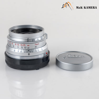 LEITZ Leica Summicron-M 35mm/F2.0 Ver.I 8 Elements Lens Yr.1965 Germany #12113