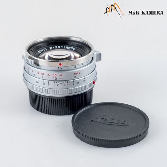Leica Summilux-M 35mm/F1.4 E46 Steel Rim 2022 Silver Lens Germany 11301 #23977