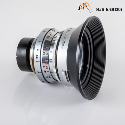 Leica Super-Angulon L39 21mm/F4.0 E39 with hood Rare #11829