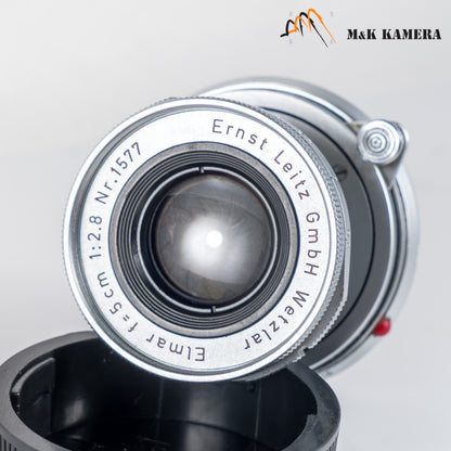 LEITZ Leica Elmar M 50mm/F2.8 Ver.I Silver Lens Yr.1958 Germany #11474